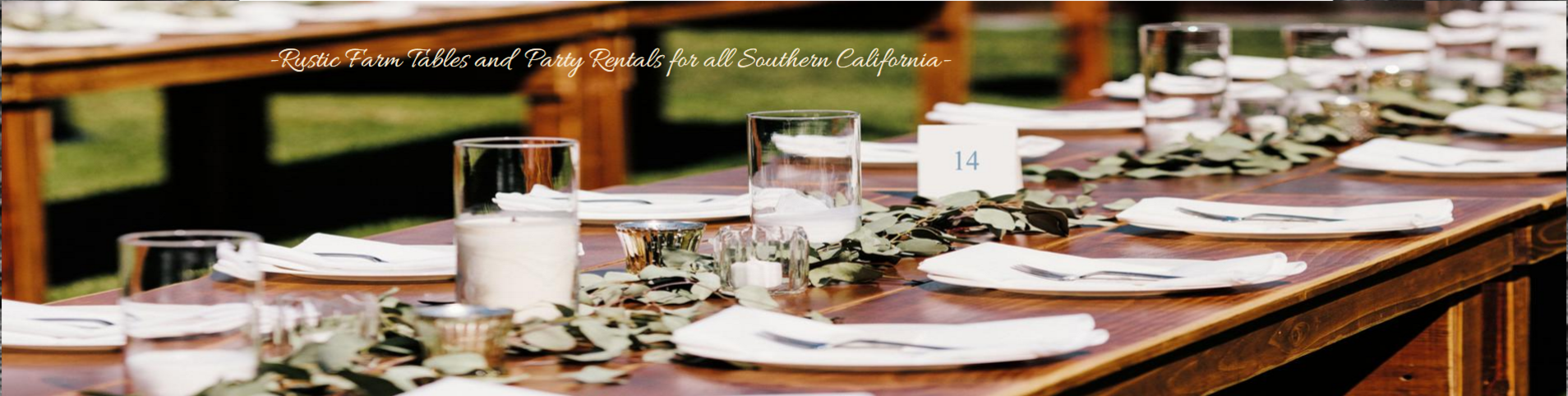 Rustic farm tables for all Southern California and Orange County weddings