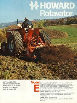 Howard Rotavator Model E Brochure