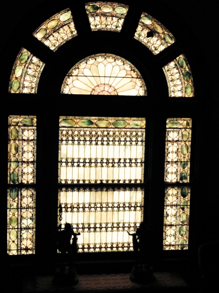 Original Tiffany Stain Glass Window at Rockcliffe Mansion in Hannibal Missouri