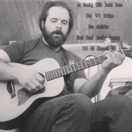 Stout Beard Brewery, Daniel Poone, liverpool ny, syracuse ny, brewery near me, live music, things to do near me, acoustic, folk, bluegrass, rock, country