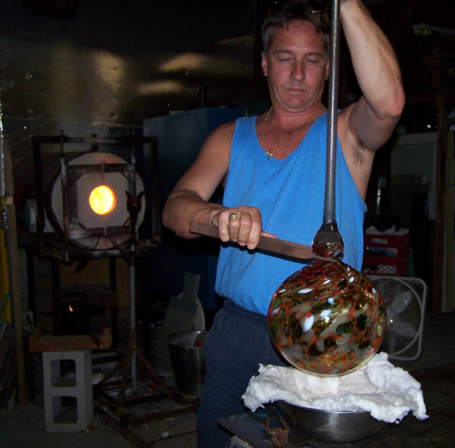 Hand glass blowing