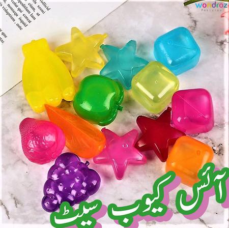 Best Silicone Ice Cubes Set in Pakistan. They can be Reused for Cooling Drink Juice and other Beverages 20 pcs