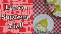 Lemon supreme pie, noreen's kitchen