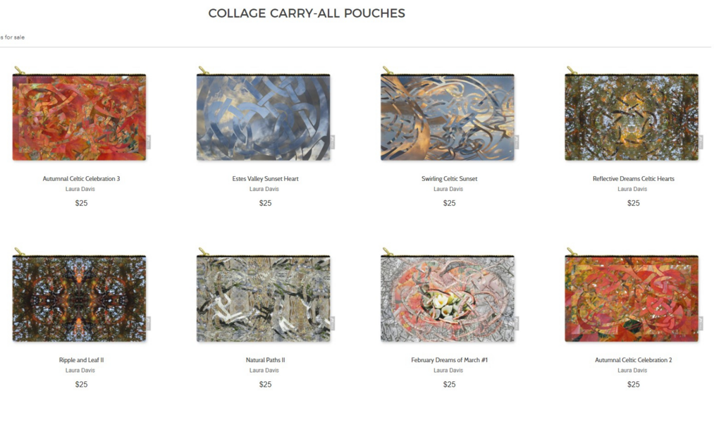Zipper Pouches from Fine Art Photo & Collage by Laura Davis