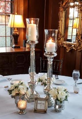 Gold and Crystal Candelabra for Wedding at Semple Mansion