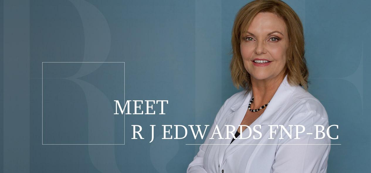 Jessie Edwards smiling in lab coat. Find out more about R. Jessie Edwards MN, FNP-BC.