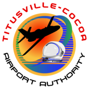 Titusville-Cocoa Airport Authority Logo Aircraft & Astronaut Helmet