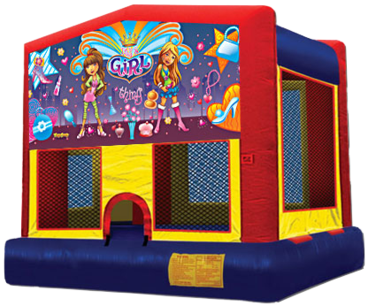 girl power bounce house for rental