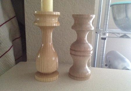 Maple and Ash candle holders