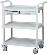 3 shelf Taiwan Medial carts, hospital trolley manufacturer