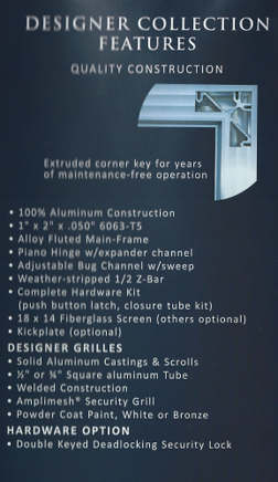 Designer Collection Series Information