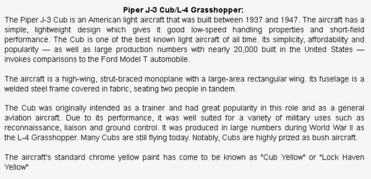 wiki background for 4D model of Piper J-3 Cub