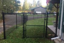 Chain link fence built by All American Fence company and fence contractor