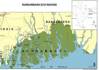 Map of Sundarbans National Park