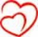 Fuzzy heart logo due to poor low resolution image file.