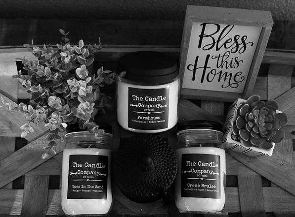 The Candle Company of Texas - candles and melts, wax candle, candle holder