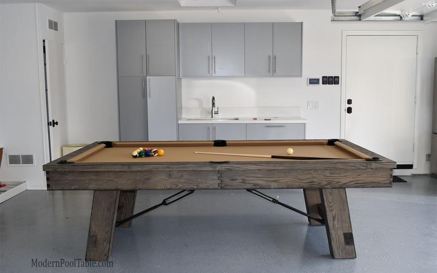 rustic modern pool table