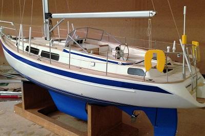 Handmade scale model boat