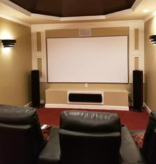 Dedicated Home Theater Room, Charlotte NC Home Theater Installation service, Carolina Custom Mounts