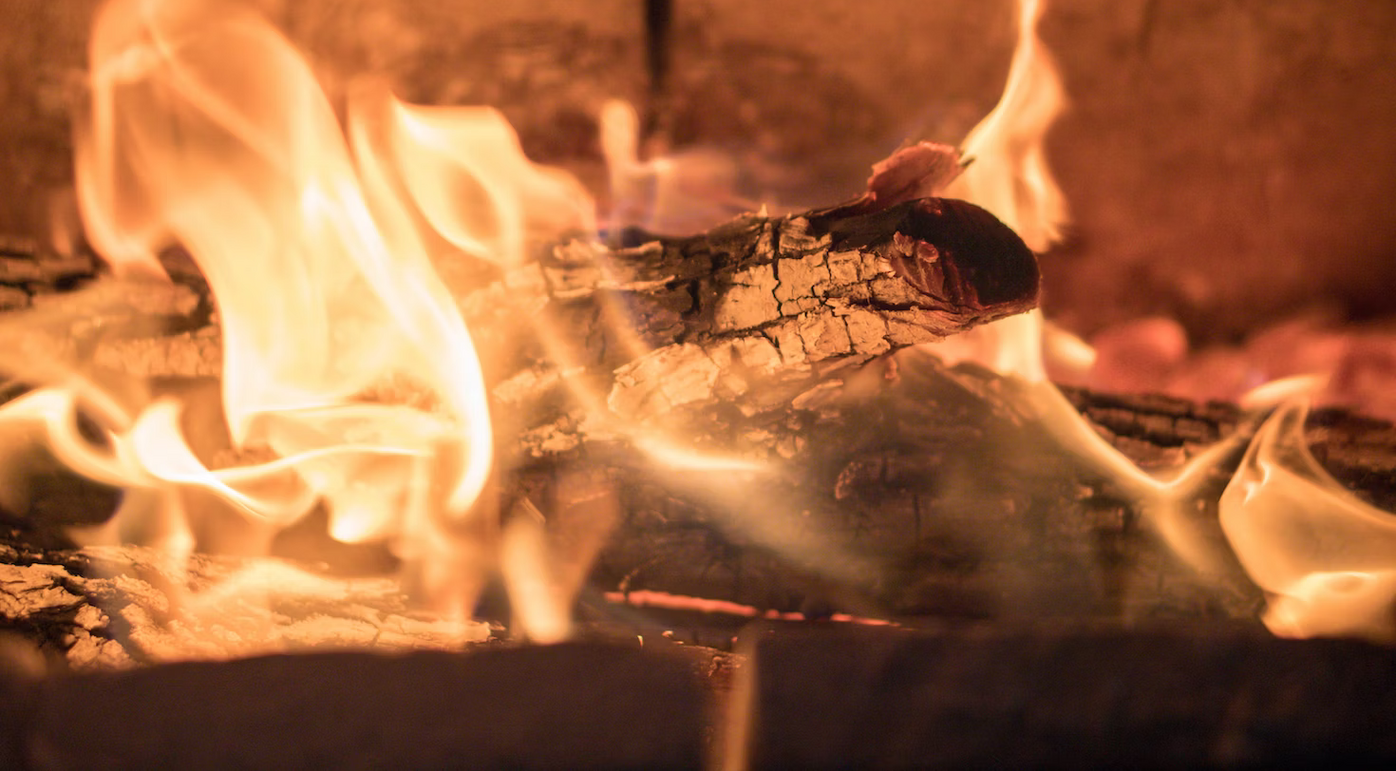 Wood pizza oven having ash shoveled from inside
