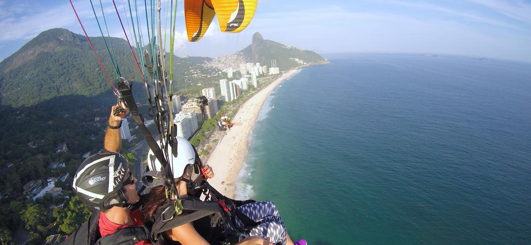 venha voar de parapente no rio