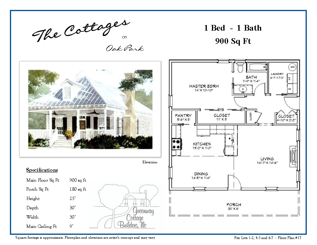 Floor Plans 1 2 Bedroom Cottages