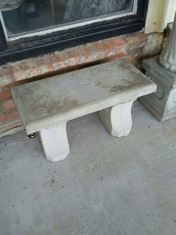 Small concrete clearance bench