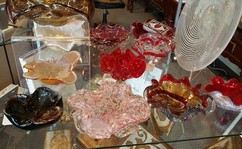 Murano Italian candy dishes glass decor