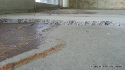 huge crack in concrete