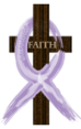 Light Purple Painted Ribbon General Cancer Designs