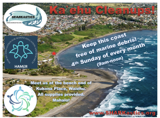 SHARKastics Ka'ehu Beach Cleanup Flyer