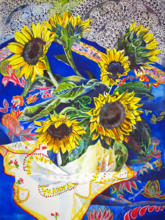 Sunflowers, Tracy Harris Watercolor Artist, Limited Edition Giclee Available