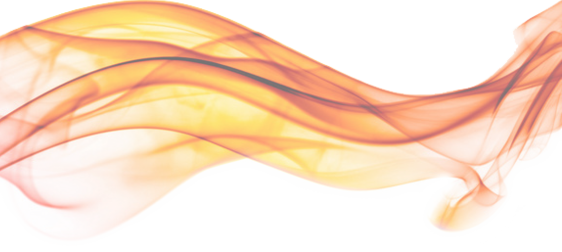 Abstract image of orange yellow swirled vapor streams