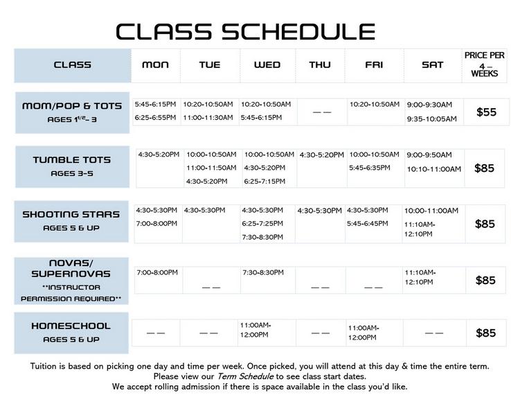 Schedules