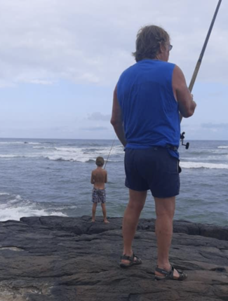 Fishing from Thompsons Rock - 80m from the cottages