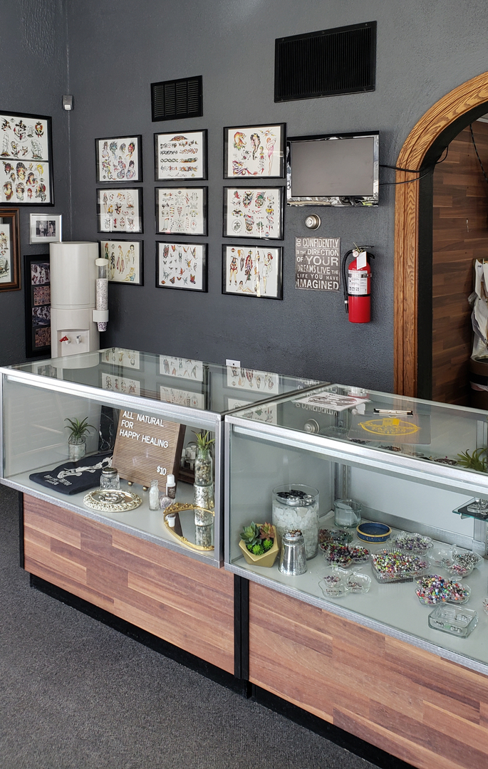 Tattoo shop clearance and body piercing