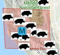 map of private hunting ranches locations sonoma