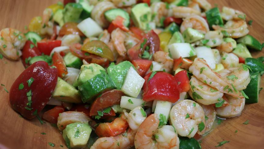 Roasted Shrimp & Avocado Salad Recipe, Noreen's Kitchen