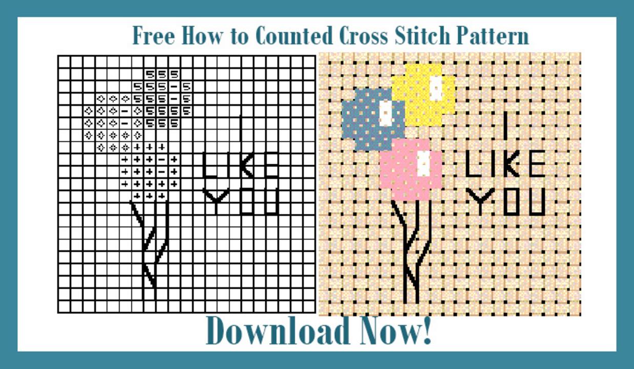 Download free How To Cross Stitch Chart and Instructions