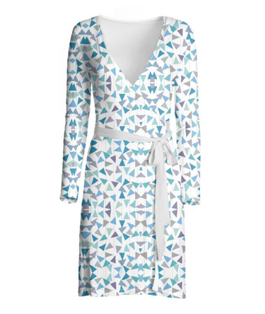 Long Sleeved Wrap Dress By Wanda's Wombats