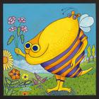 Whimiscal Bee, thank you with flowers