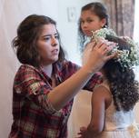 Head florist holding a lovely bouquet of flowers.