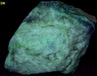 fluorescent TALC, Tremolite, Balmat, Balmat-Edwards Zinc District, St. Lawrence County, New York, USA