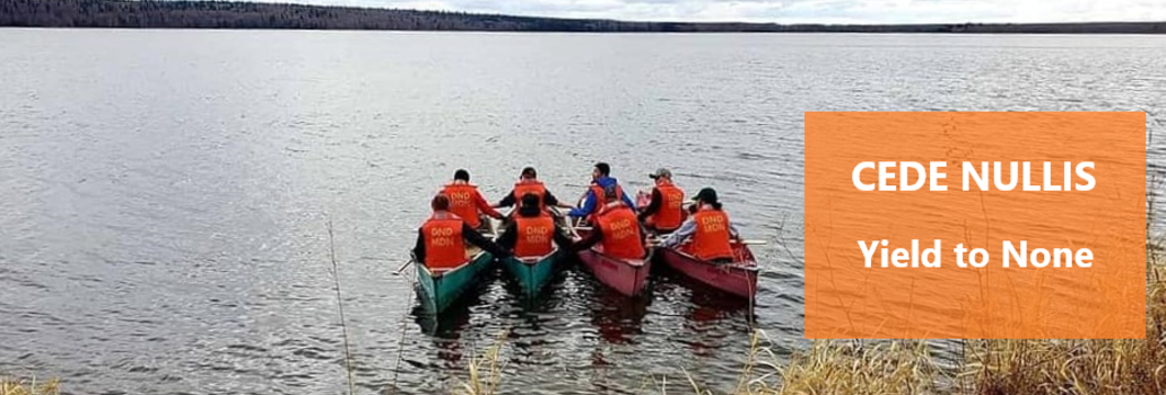 Cadets practicing canoe skills