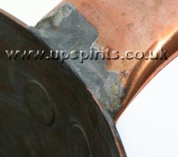 Copper rum measure-Round-Royal Navy-Handle upper joint repair