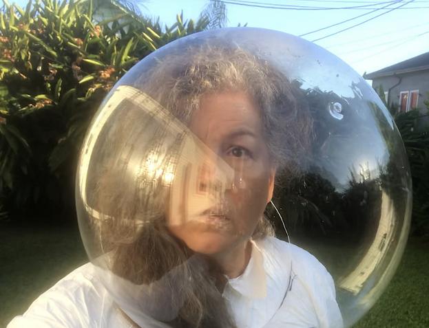 Master Conceptualist Dawn DeDeaux in Space Bubble Helmet