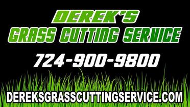 Dereks Grass Cutting Service Logo 724-900-9800