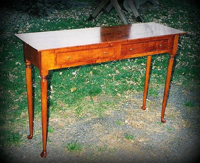 Hall Table with Country Queen Anne Leg