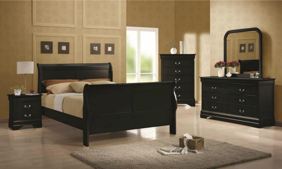 Louis Philippe Twin Panel Sleigh Bed Cappuccino Affordable Furniture &  Carpet - Chicago, IL