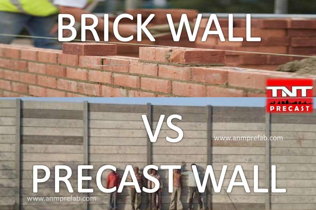 BRICK WALL & PRECAST BOUNDARY WALL #PrecastBoundaryWall #brickWallDesign